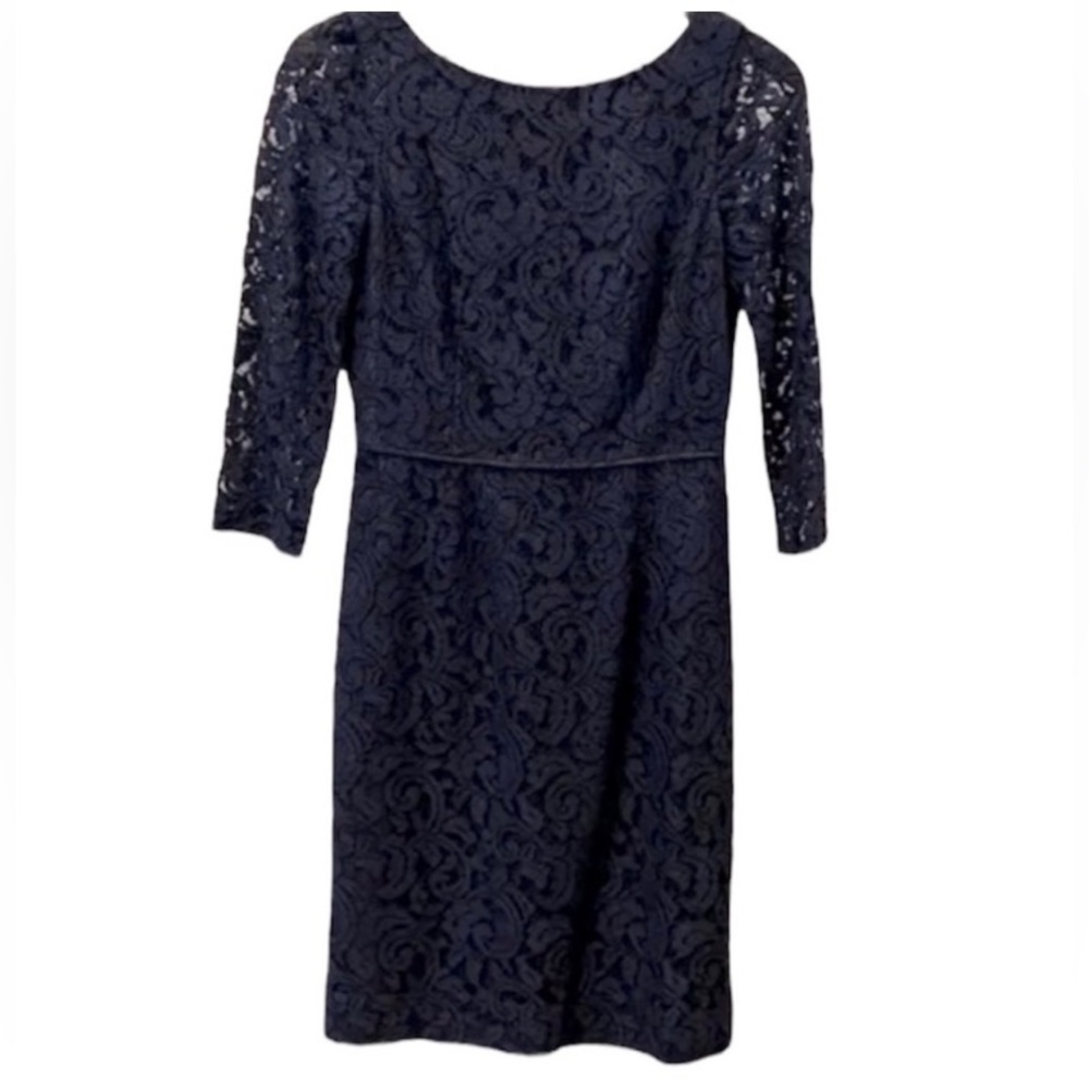 J. Crew Weddings and Parties Navy Lace Dress (NWT)